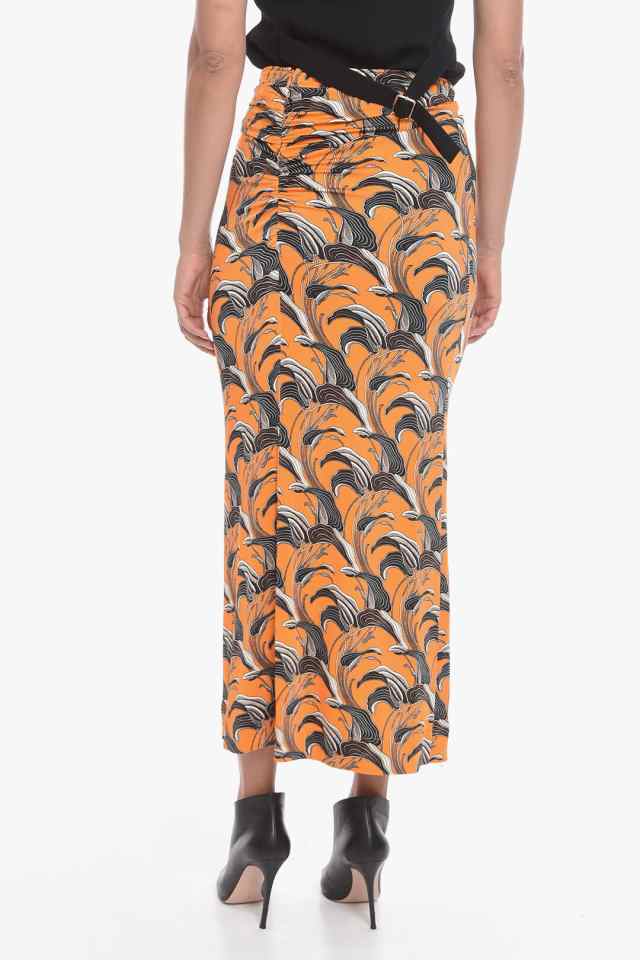 Jupe longue portefeuille - Pastel Orange Lily Flower