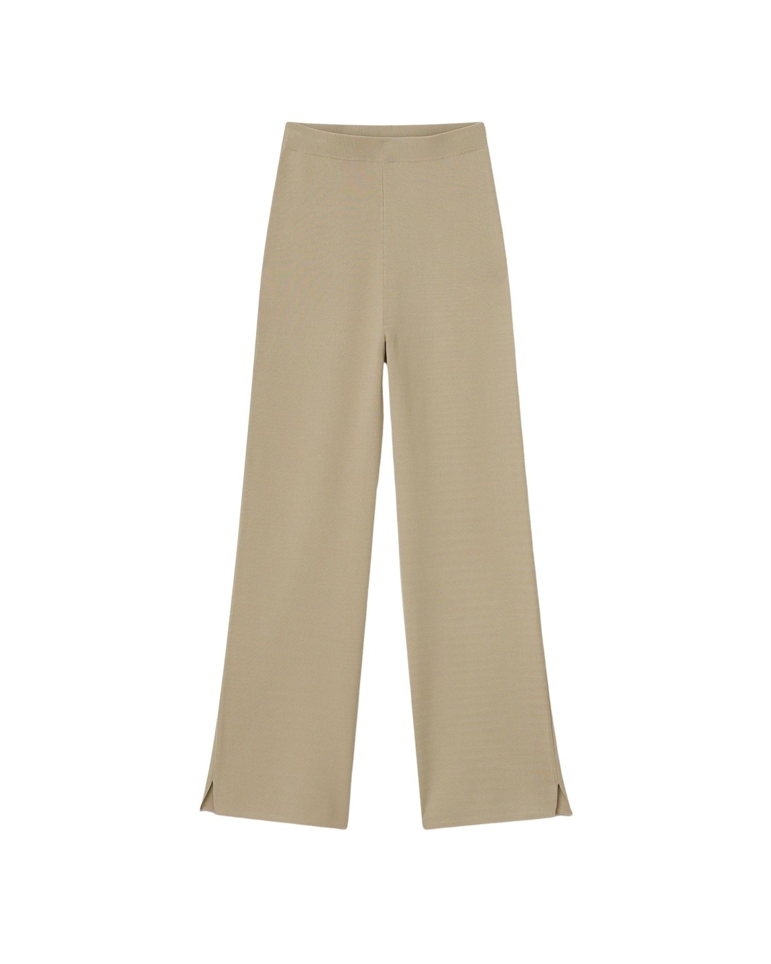 Pantalon Domino croisé en maille - Pebble