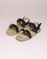 Sandales Munga espadrilles à bout carré - Black