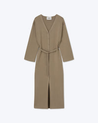 Robe longue Lita ceinturée - Silver Mink