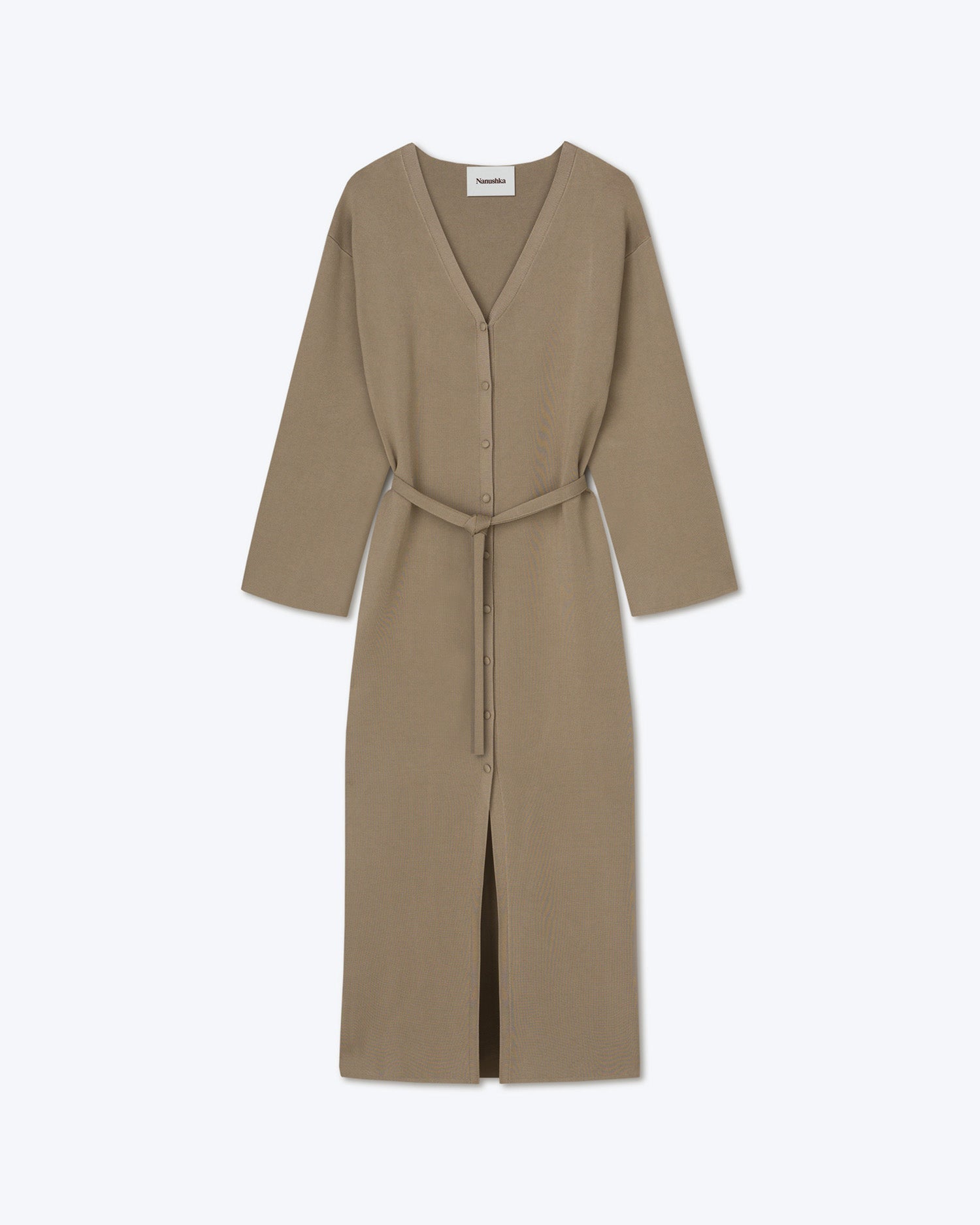 Robe longue Lita ceinturée - Silver Mink