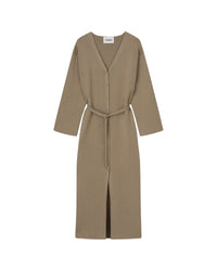 Robe longue Lita ceinturée - Silver Mink
