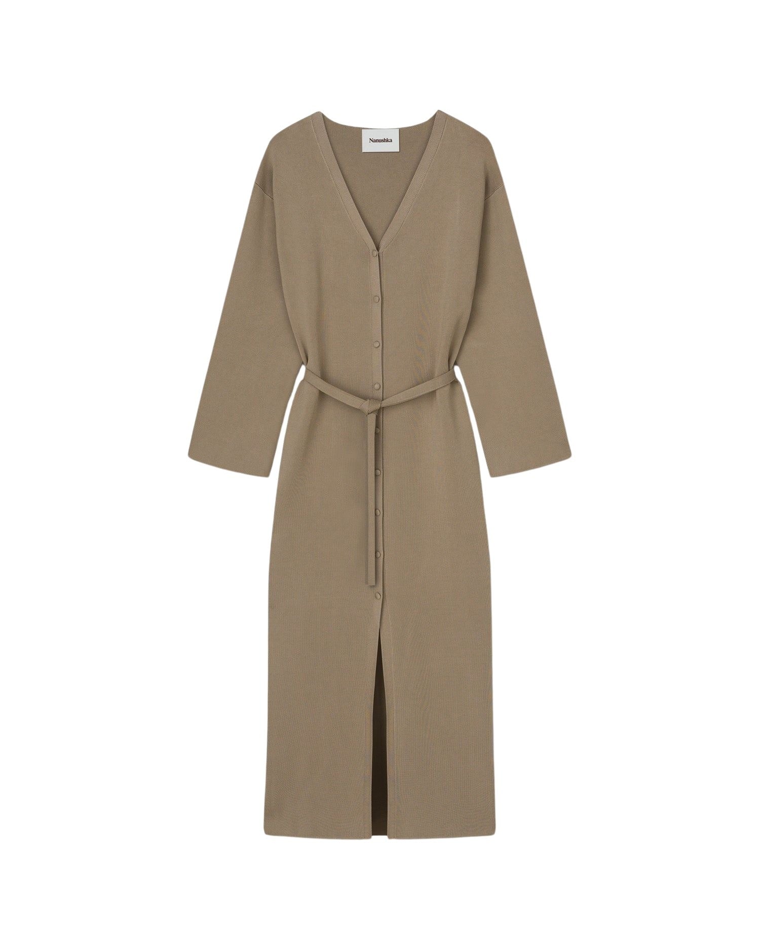 Robe longue Lita ceinturée - Silver Mink