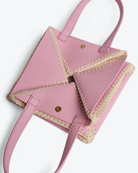 Sac The Origami en patchwork - Pink & Creme