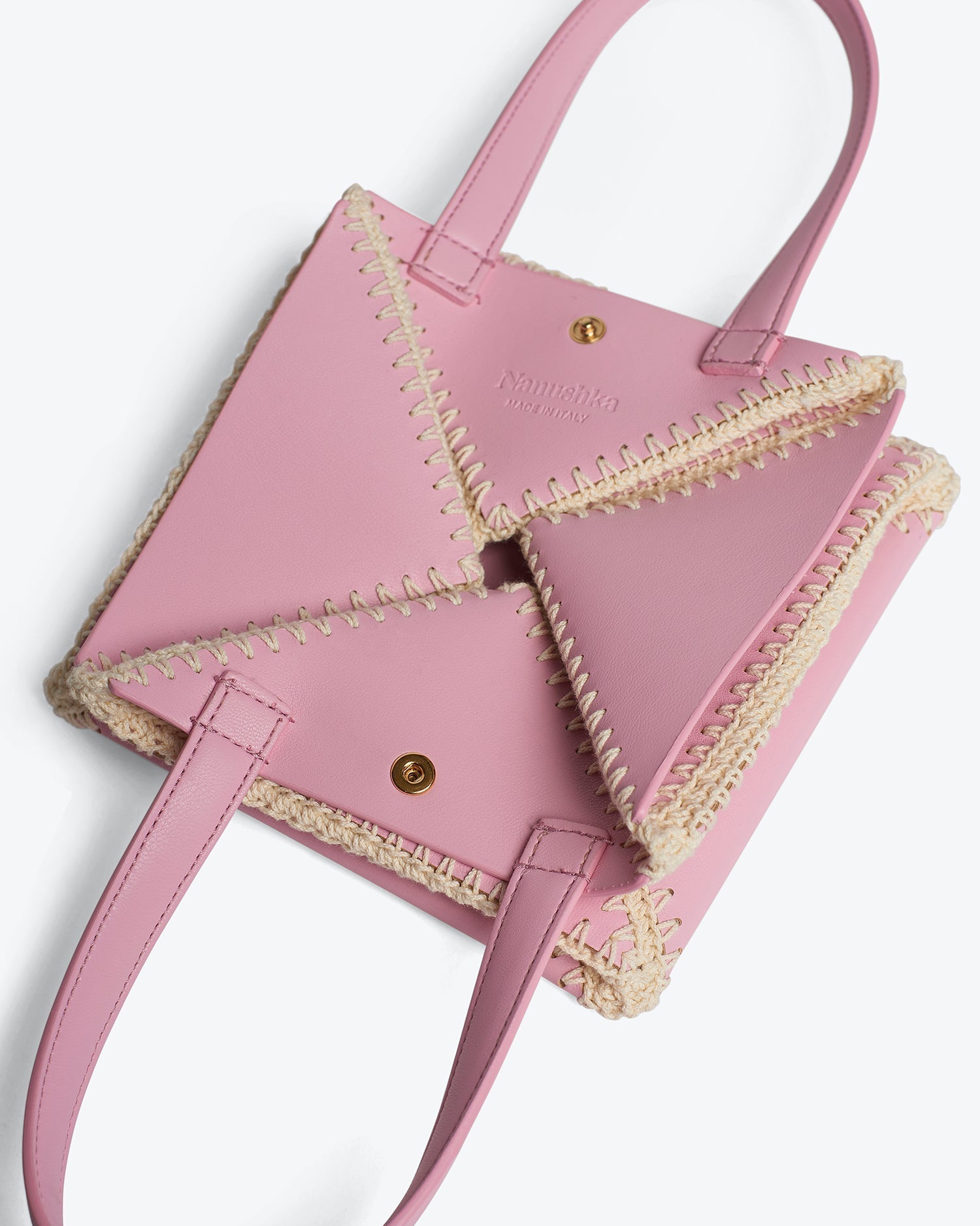 Sac The Origami en patchwork - Pink & Creme