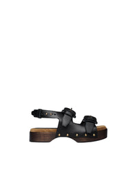 Sandales Mahalia à semelle sabot en bois - Black