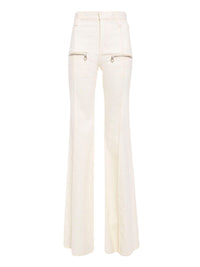 Pantalon évasé à zip - Dusty White