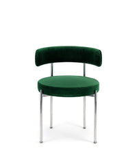 Chaise Libera structure en velours - Vert sapin