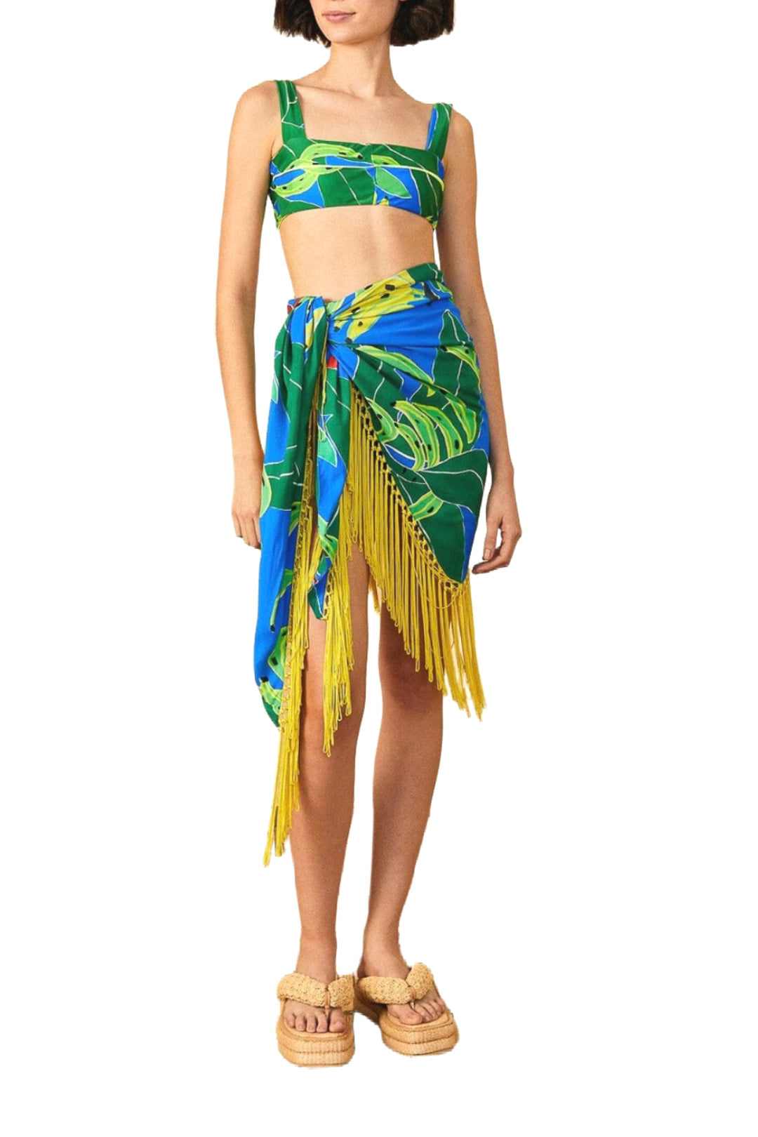Paréo Banana Leaves - Bleu