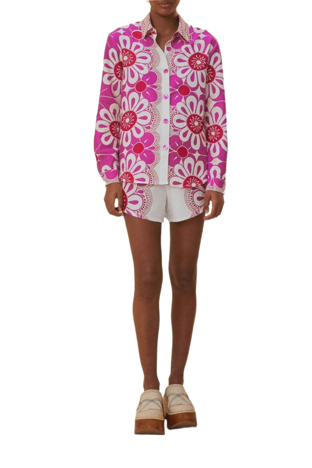 Chemise Maia en lin - Rose