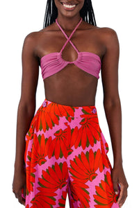 Top en maille - Rose