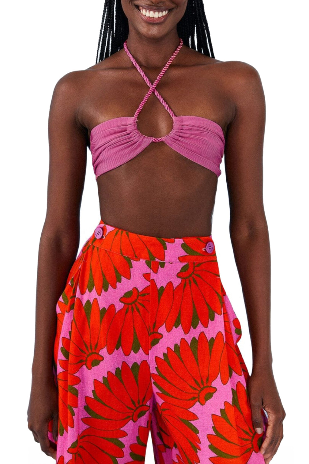 Top en maille - Rose