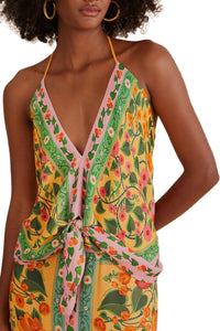 Blouse Heart Ivy Scarf - Jaune