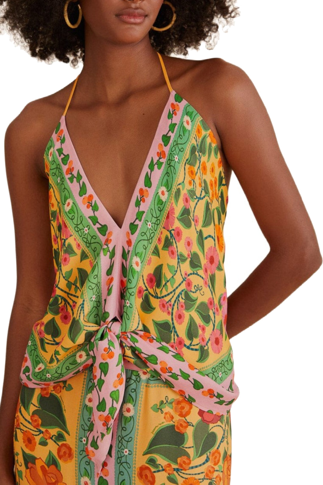 Blouse Heart Ivy Scarf - Jaune