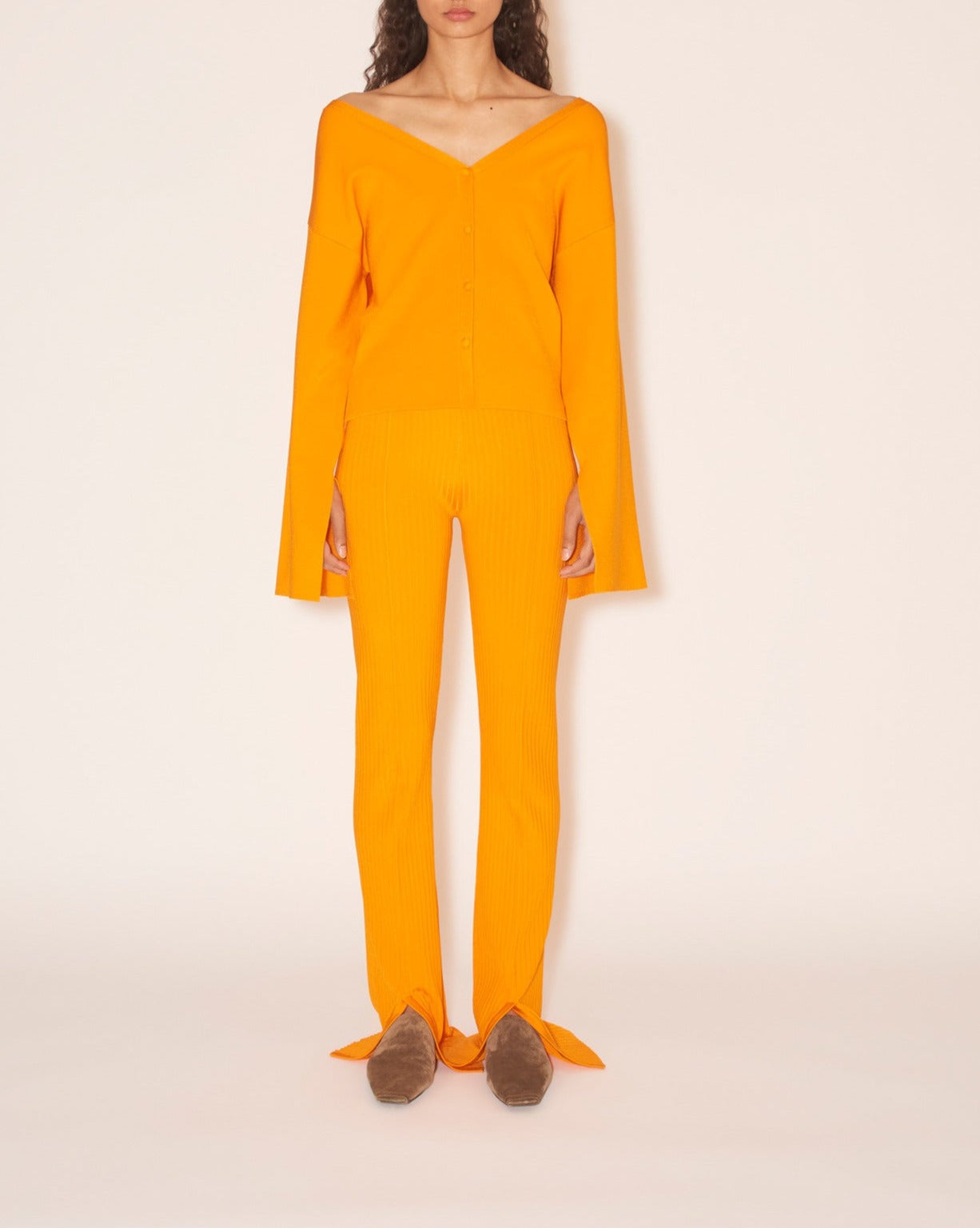 Pantalon Lette à côtes - Bright Orange