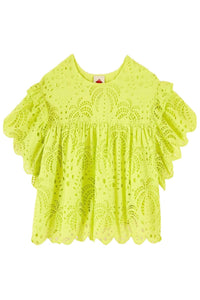 Blouse Palmiers richilier anis en coton - Vert