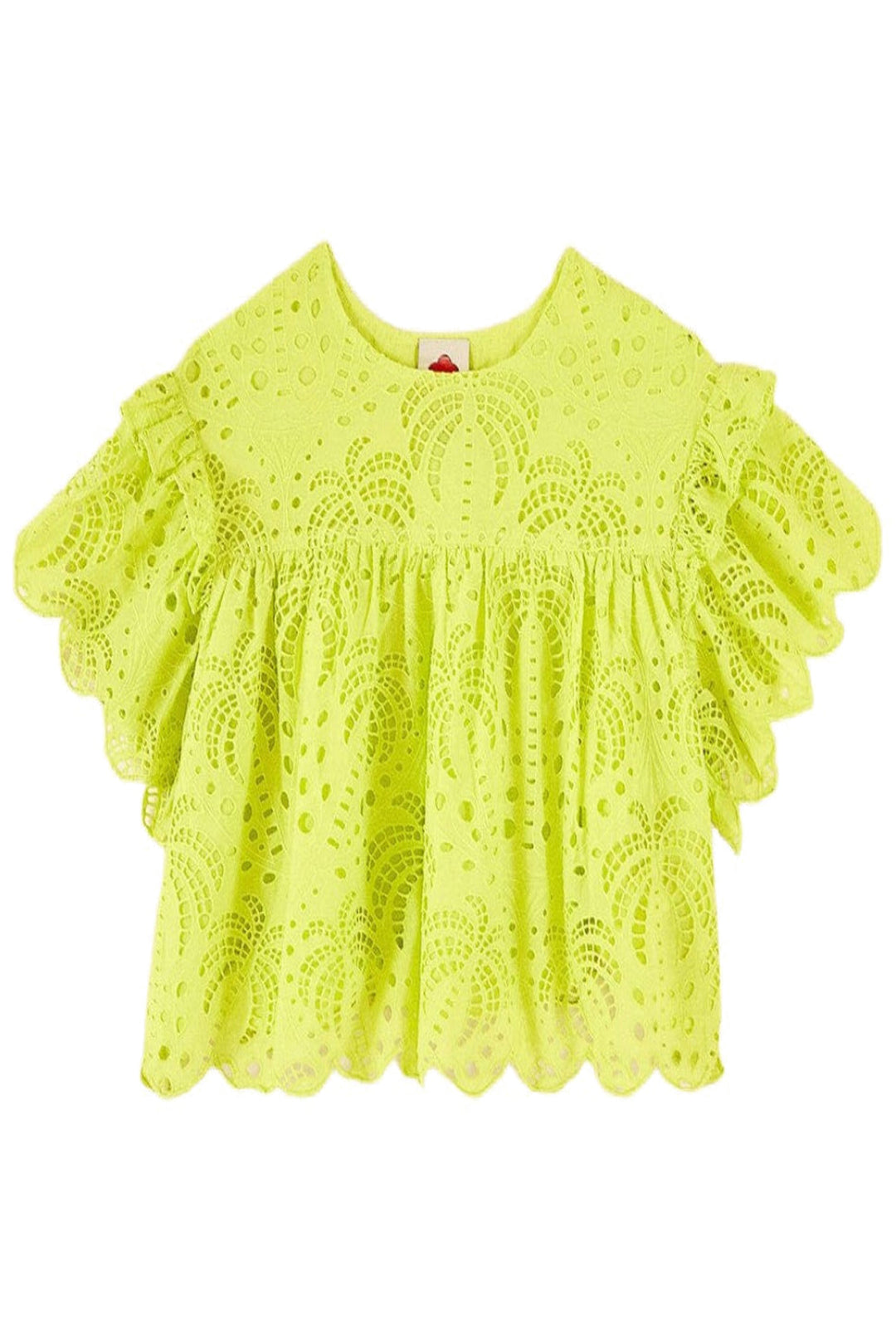 Blouse Palmiers richilier anis en coton - Vert