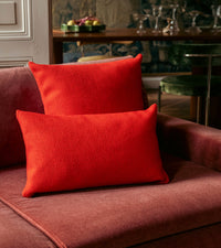 Coussin Carino en laine mélangée - Orange