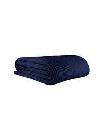 Plaid Baci en laine - Bleu marine