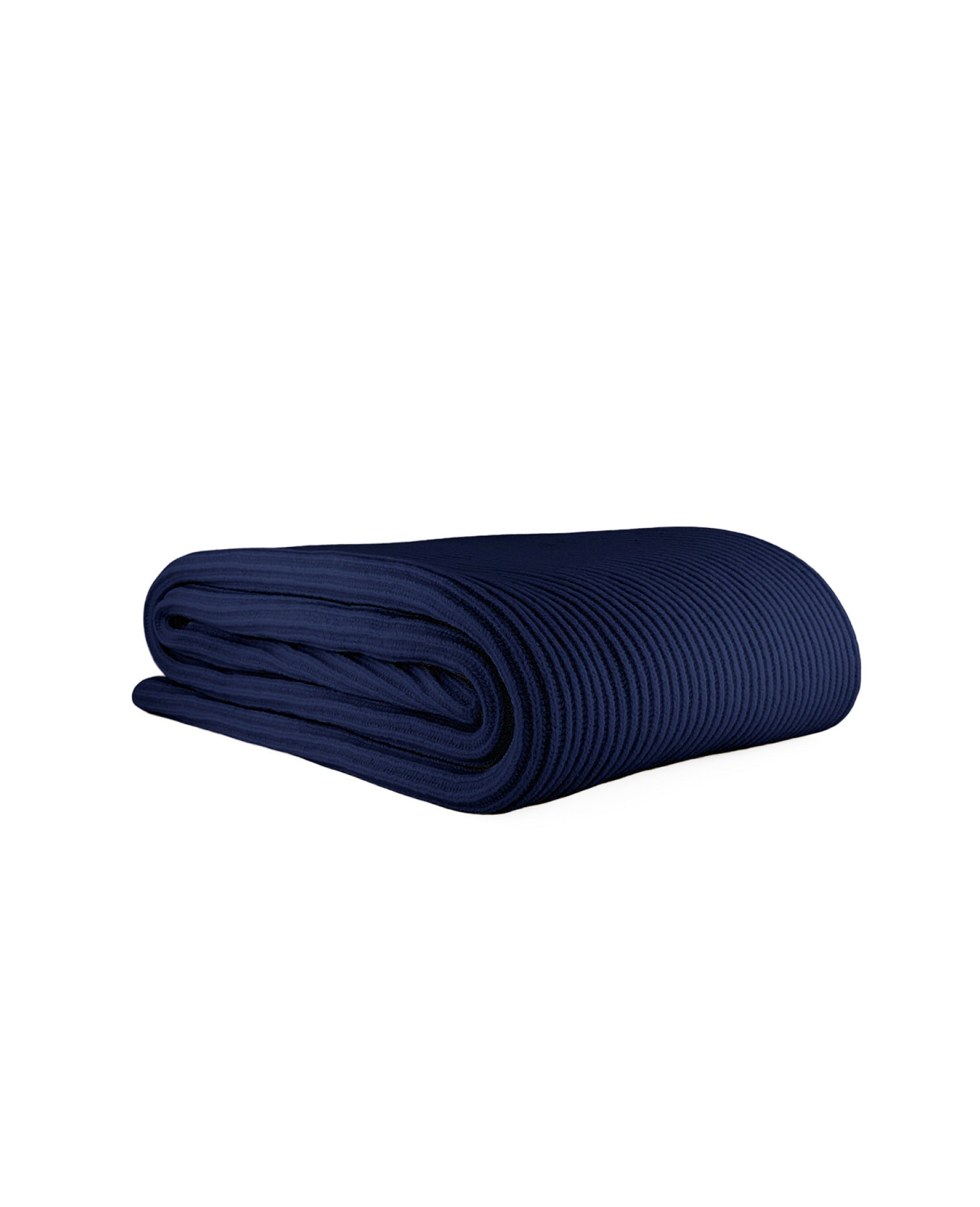Plaid Baci en laine - Bleu marine