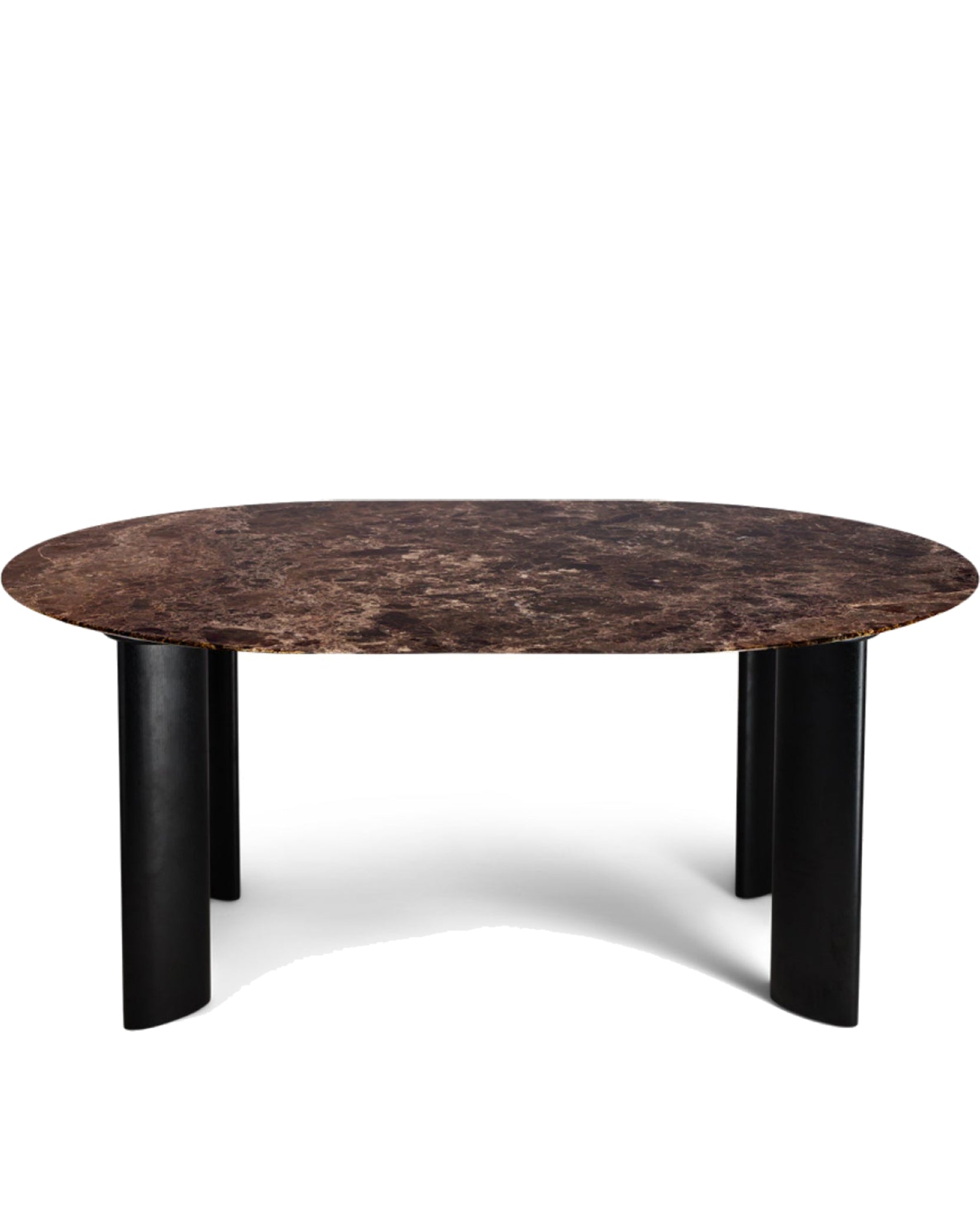 Table 6 pers Carlotta Alta en marbre - Marron et Noir