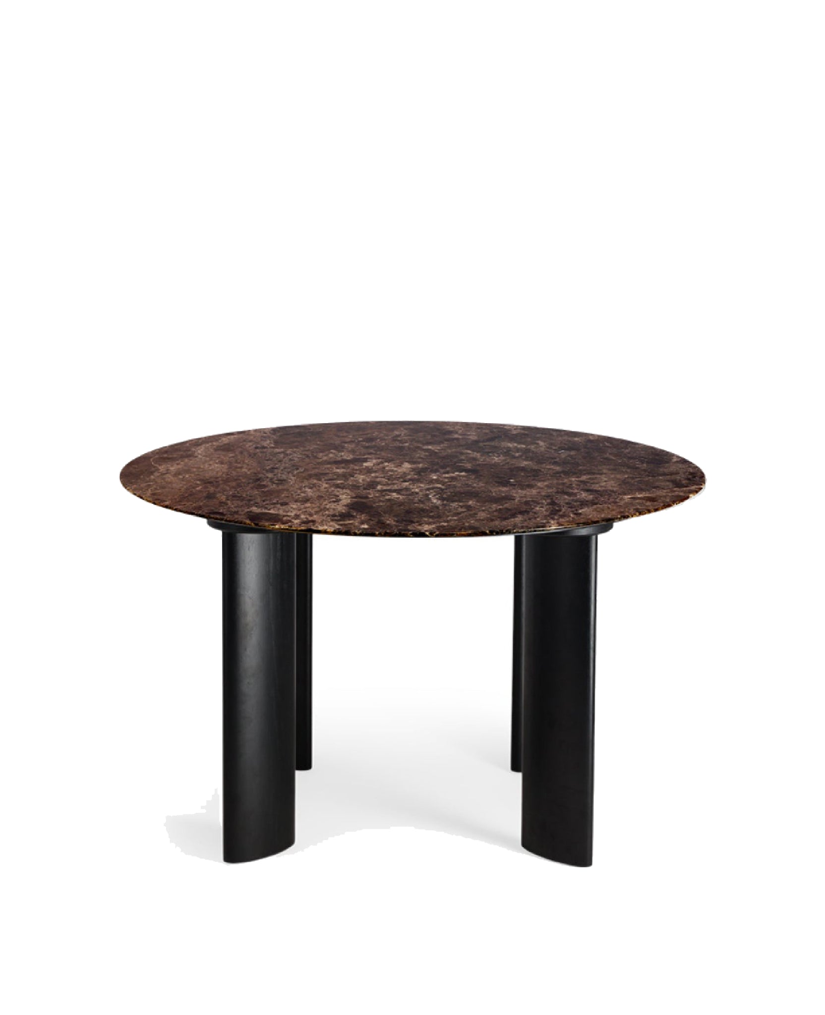 Table 4 pers Carlotta Alta en marbre - Marron et Noir