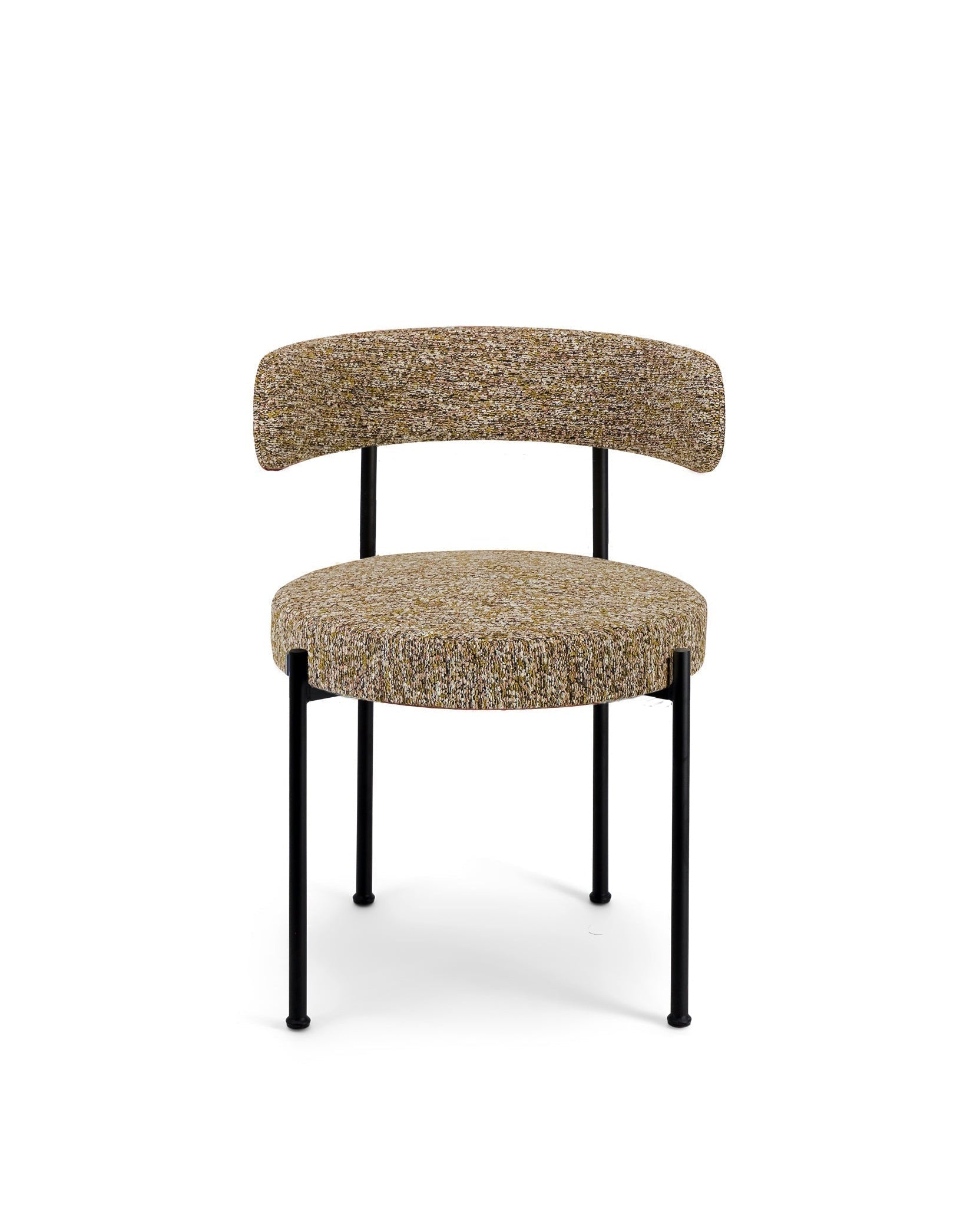 Chaise Libera structure effet tweed - Vert Et Marron