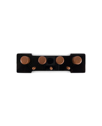 Porte manteau Borsalino en bois - Iroko et Noir