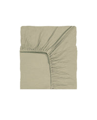 Drap-housse Como en gaze de coton - Vert d'eau