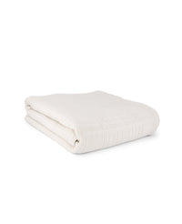 Plaid Concerto en gaze de coton - Blanc crème