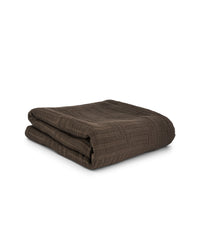 Plaid Concerto en gaze de coton - Gris charbon