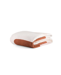 Plaid Roma en laine - Beige rosé