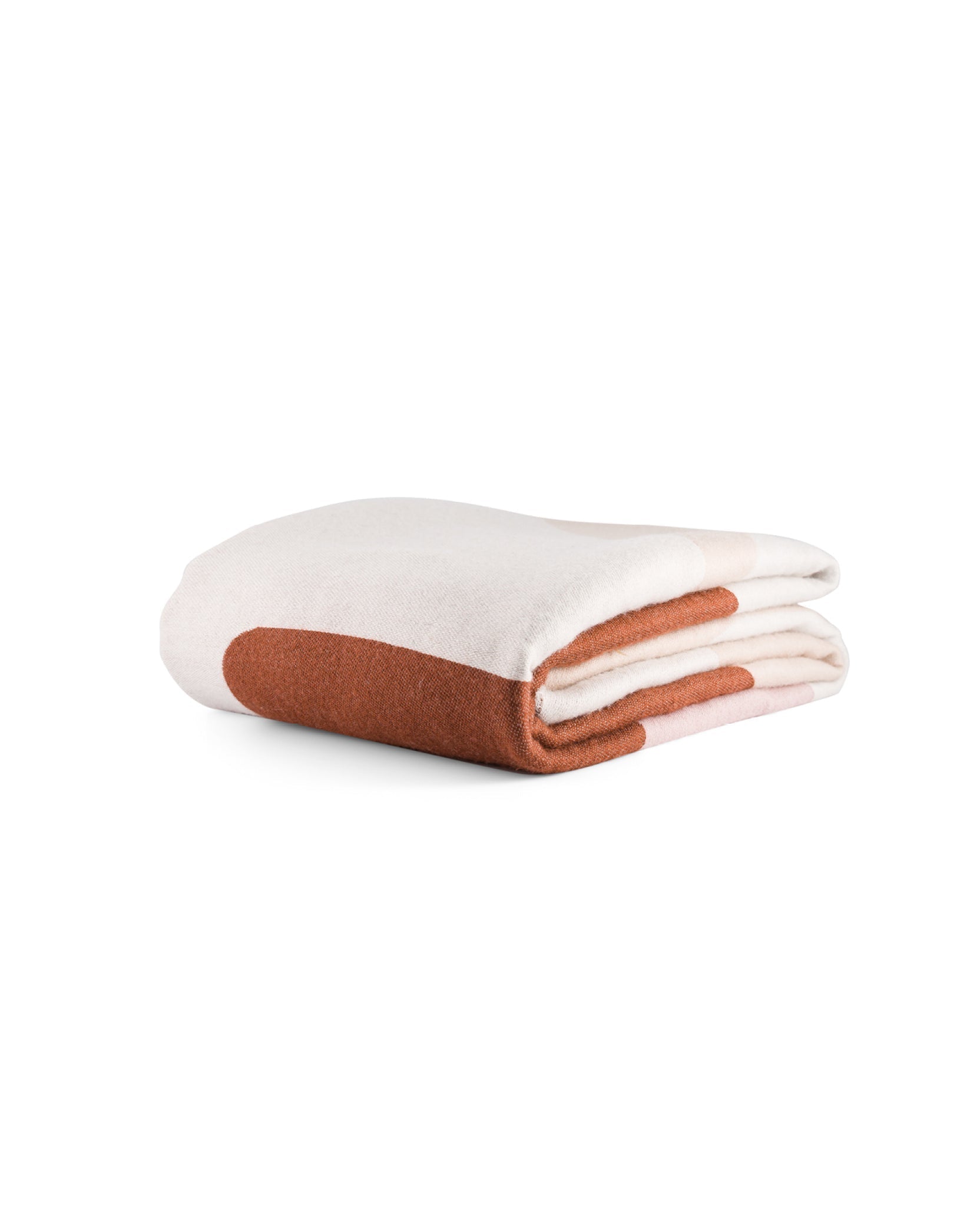 Plaid Roma en laine - Beige rosé