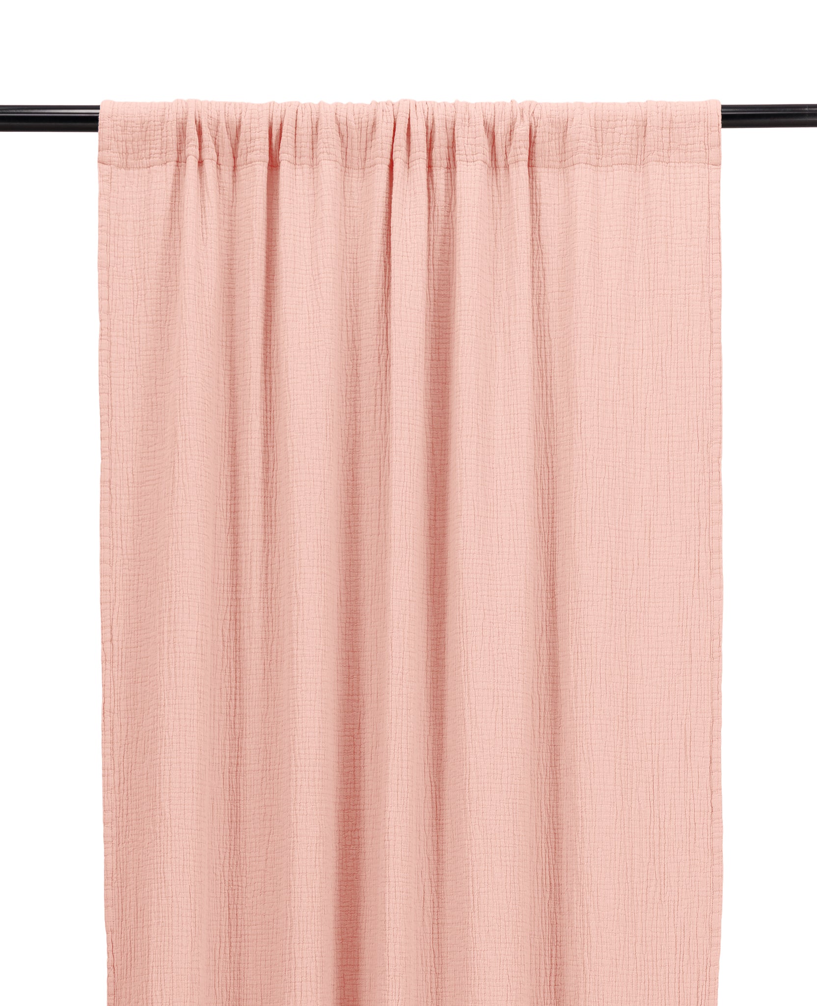 Rideau Bambina en gaze de coton - Rose poudré