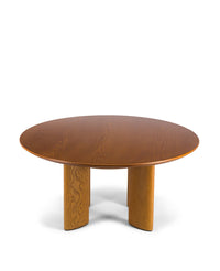 Table basse ronde Carlotta en bois - Iroko