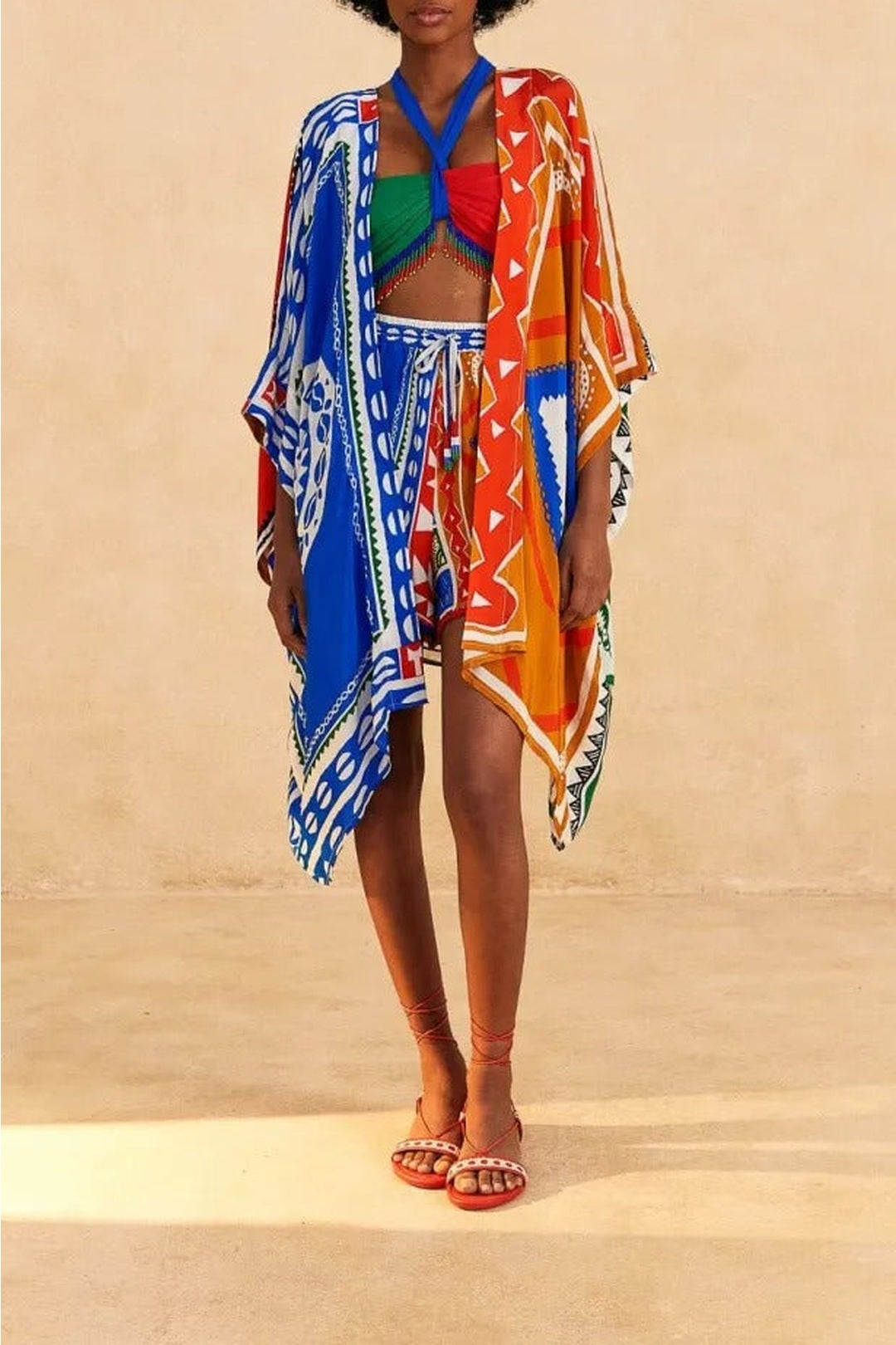 Kimono Off-White Colors - Orange
