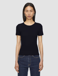 NEW / 18qty   Rd Nk Tee-Jersey Rib