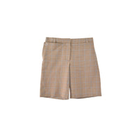 Short en laine Prince de Galles à poches - Birch Brown
