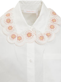 Chemise à col claudine - Multicolor White