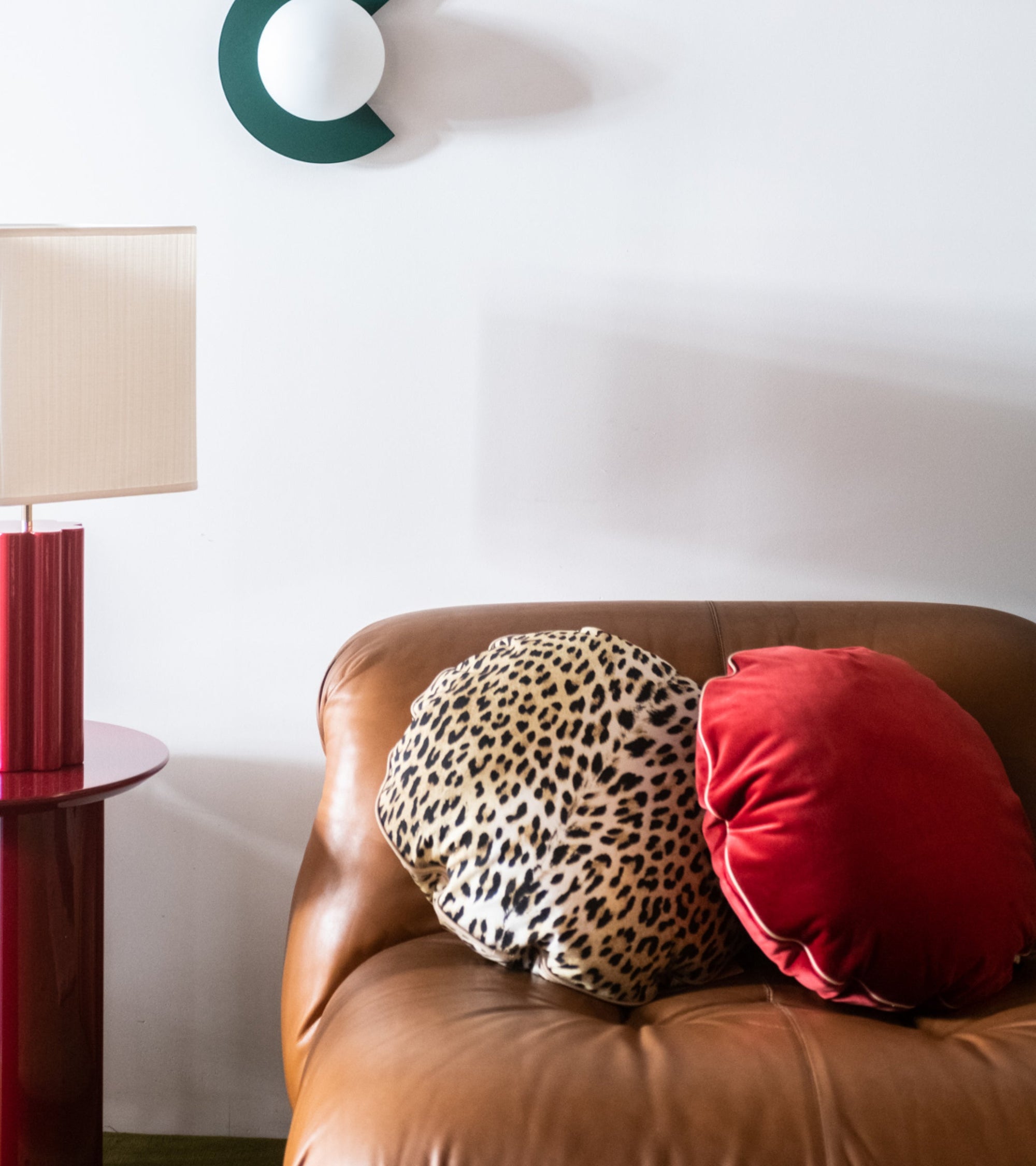 Coussin Bomboloni en velours - Rouge