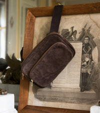 Sac ceinture Andrea en cuir - Chocolat