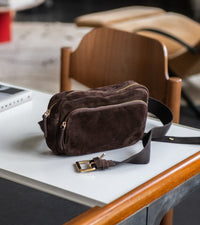 Sac ceinture Andrea en cuir - Chocolat
