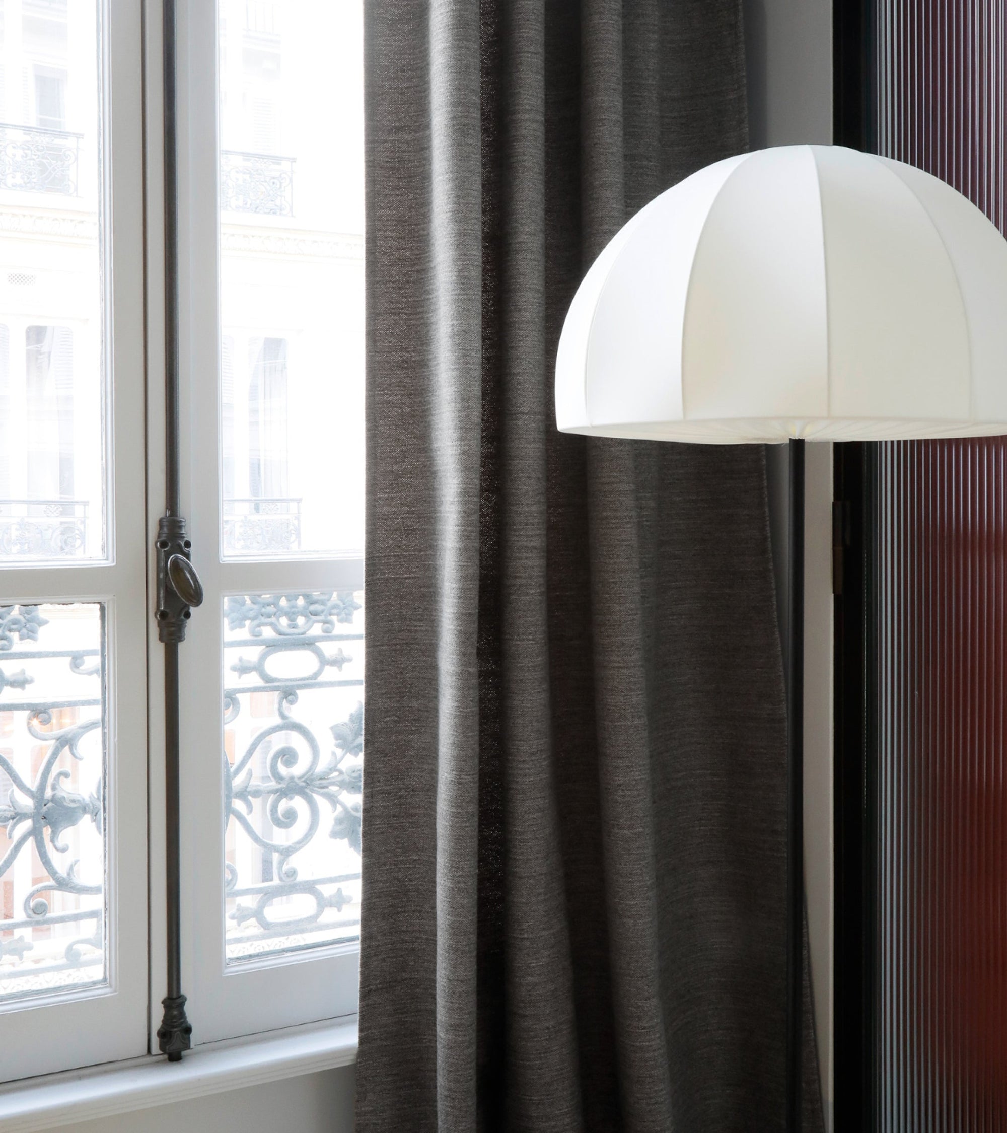 Rideau San Moritz en laine - Gris