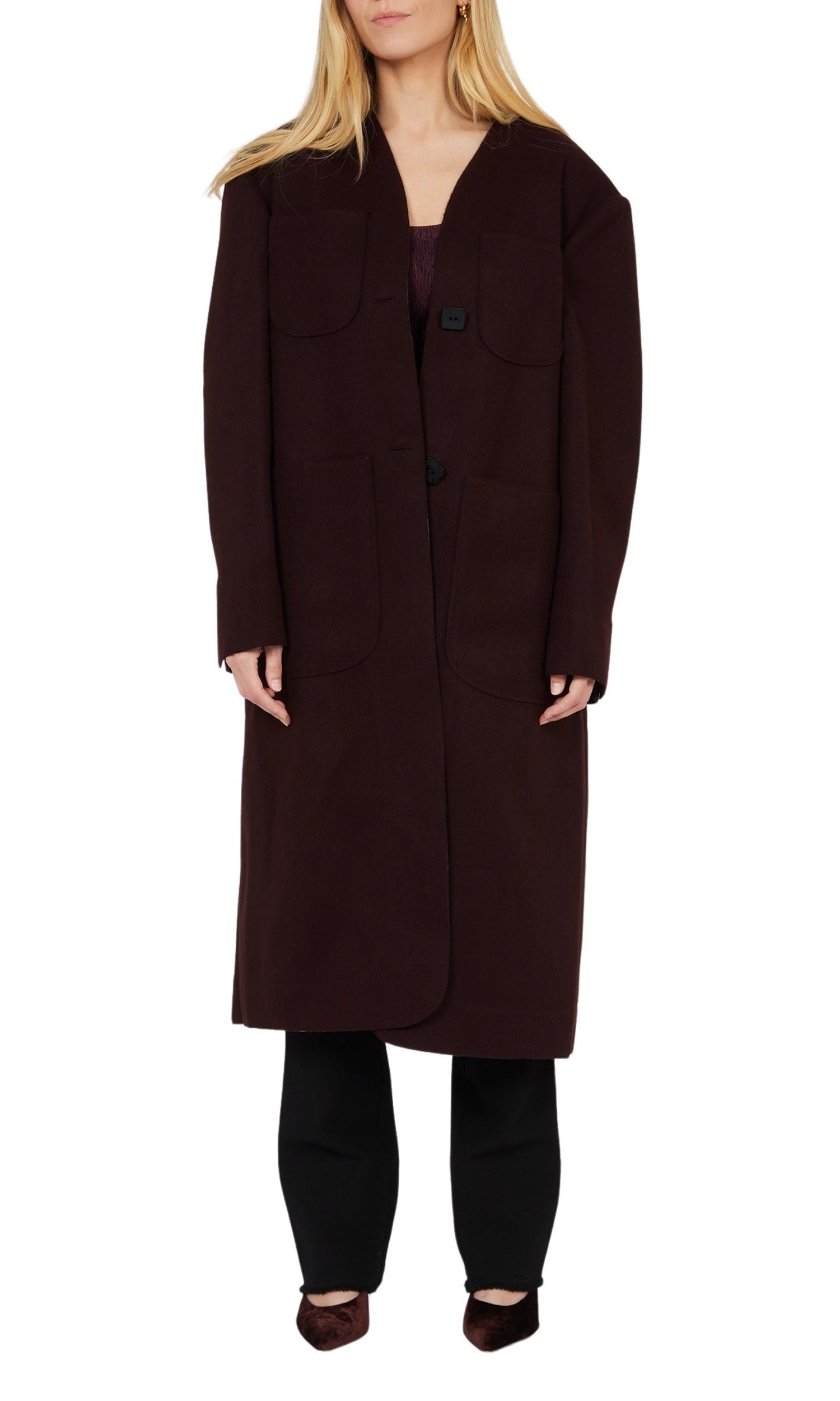 Manteau à col en V - Thorn