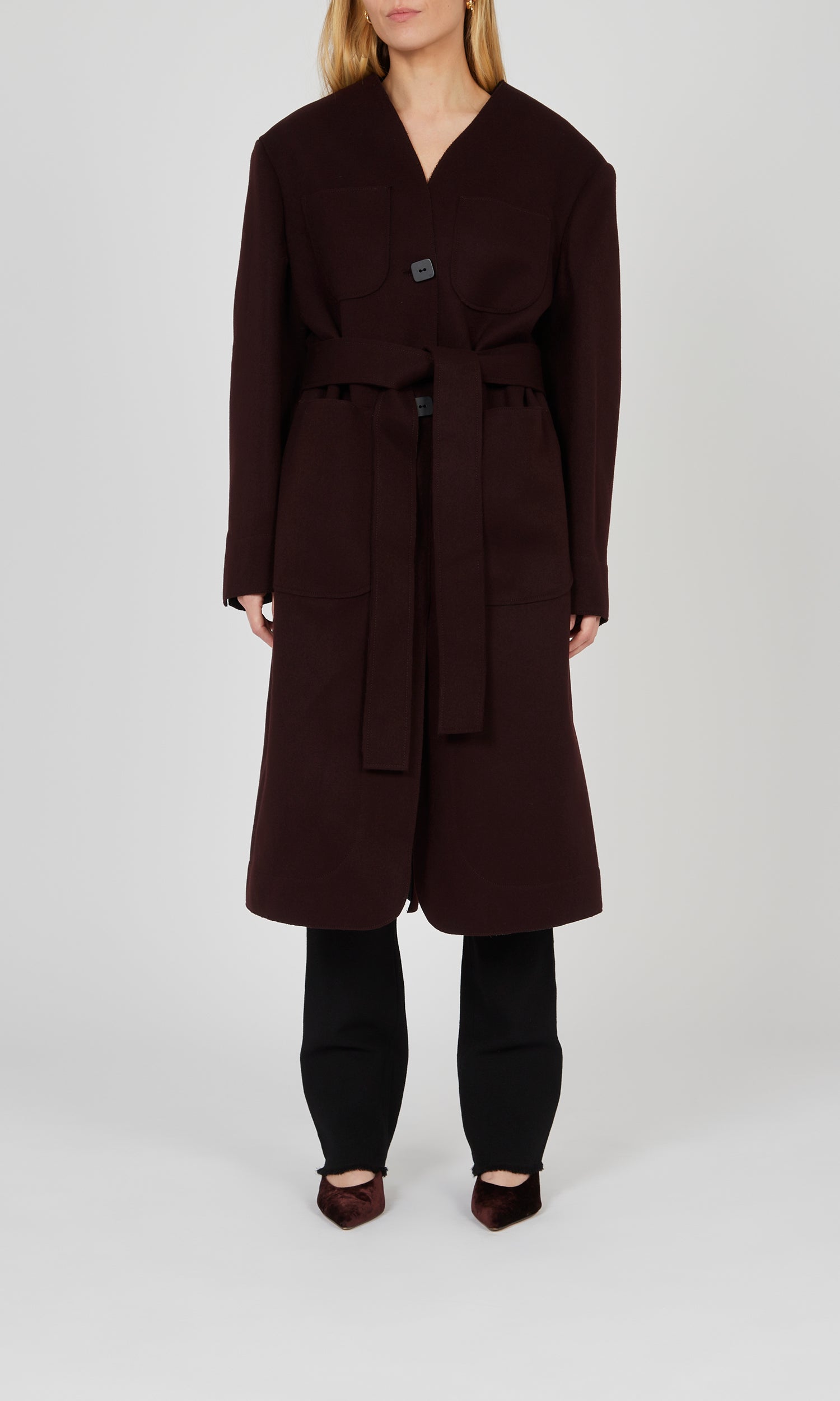 Manteau à col en V - Thorn