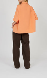 Chemise boxy à manches courtes - Cantaloup