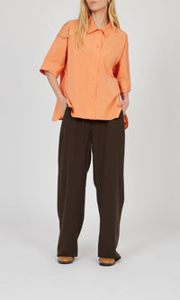 Chemise boxy à manches courtes - Cantaloup
