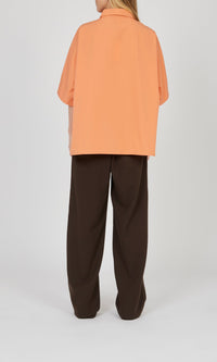 Chemise boxy à manches courtes - Cantaloup
