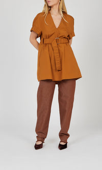 Pantalon élastiqué en denim - Aragonite