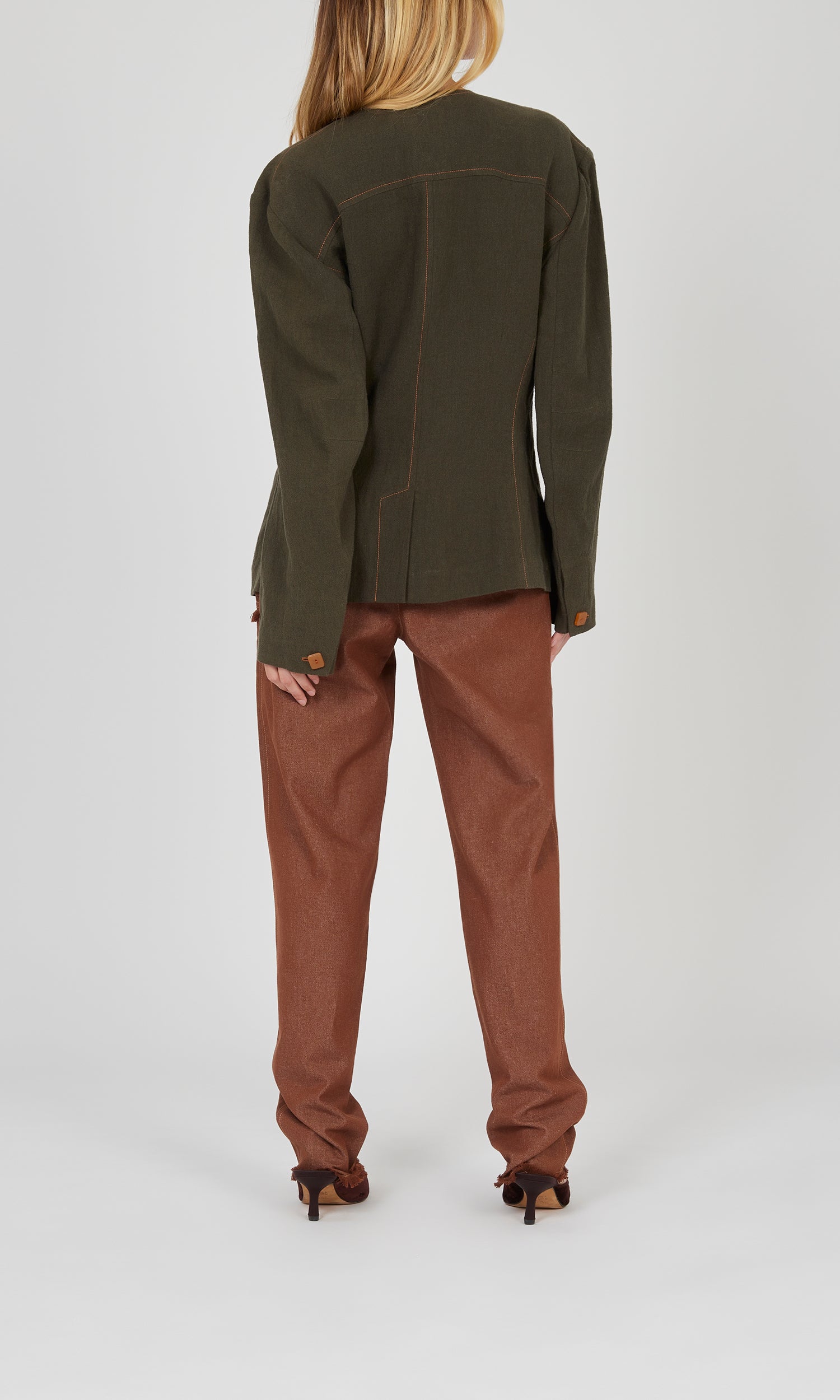 Pantalon élastiqué en denim - Aragonite